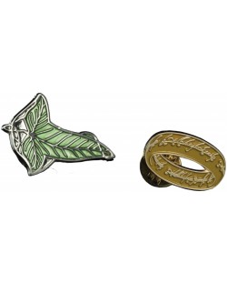 Set de insigne Weta Movies: The Lord of the Rings - Elven Leaf & One Ring