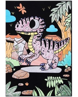 Tooky Toy Set de colorat dinozaur de catifea pentru colorat