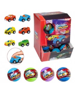 Mașină surpriză într-o mingeToi Toys - Turbo Racers, sortiment 