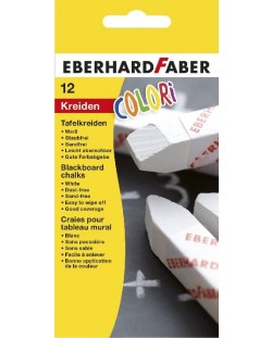 Set de cretă Eberhard Faber - 12 bucăți, alb