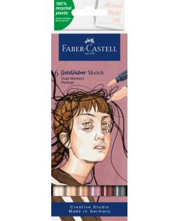 Set de markere Faber-Castell Goldfaber Sketch - Portrait, 6 culori