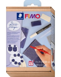 Set de lut Staedtler Fimo Soft - Denim Design, 4 х 25 g