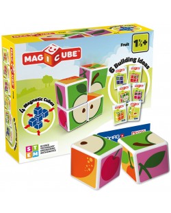 Set de cuburi magnetice Geomag - Magicube, fructe, 7 părți