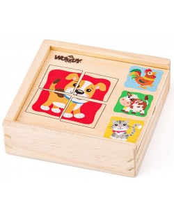 Un set de mini puzzle-uri Woody - Animale