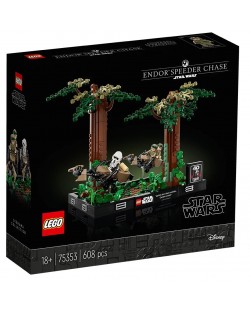 Constructor LEGO Star Wars - Dioramă a urmăririi lui Endor (75353)