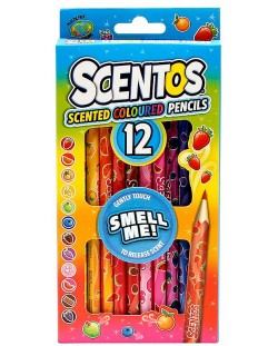 Un set de creioane colorate parfumate Scentos - 12 culori