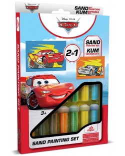 Set de colorat cu nisip Red Castle - Cars 3, cu 2 imagini