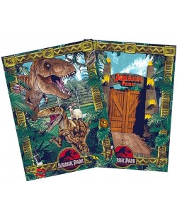 Mini set de postere GB eye Movies: Jurassic Park - Gates & Biodiversity