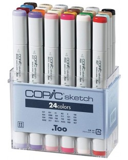Too Copic Sketch Marker Set - Basic Tones, 24 de culori