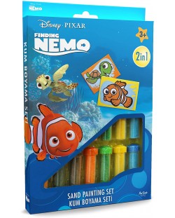 Set de colorat cu nisip Red Castle - Nemo, cu 2 imagini