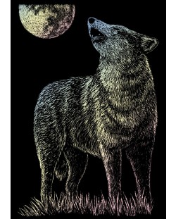 Set de gravură holografică Royal Holographic - Wolf, 13 x 18 cm