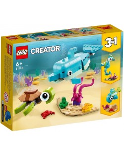 Constructor Lego Creator - Delfin si broasca testoasa (31128)	