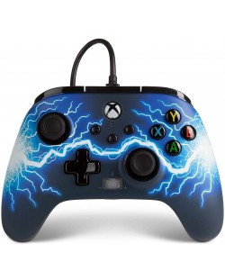 Controller PowerA - Enhanced, cu fir, pentru Xbox One/Series X/S, Arc Lightning