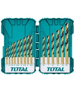 Set burghie TOTAL - HSS, 15 bucăți, Ø1 - Ø12 mm