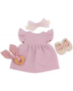 Set de păpuși Battat Lulla Baby - Rochie roz cu pantofi