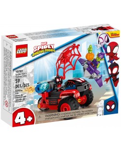 Set de constructie Lego Marvel - Spidey Amazing Friends, Spider-Man’s Techno Trike (10781)
