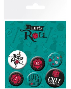 Set insigne GB eye Games: Dungeons & Dragons - Let's Roll