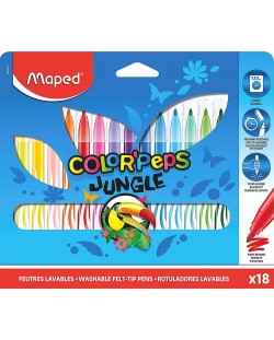 Set carioci Maped Color Peps - Jungle, 18 culori