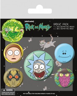 Set insigne Pyramid - Rick and Morty (Heads)