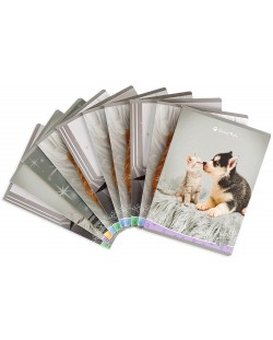 Set de 10 caiete Elisa Sweet Pets - A5, 62 de foi, sortiment