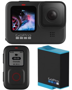 Set GoPro - HERO 9 Black, baterie de rezervă și telecomandă
