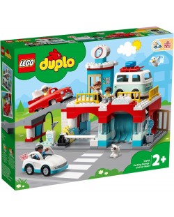 Set de construit Lego Duplo Town - Parcare si spalatorie auto (10948)