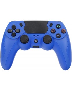 Controller SteelDigi - Steelshock v3 Payat, wireless, pentru PS4, albastru