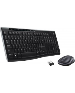 Set mouse si tastatura wireless Logitech - MK270,  negru