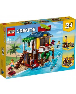 Set de construit Lego Creator - Casa pe plaja, pentru surf (31118)