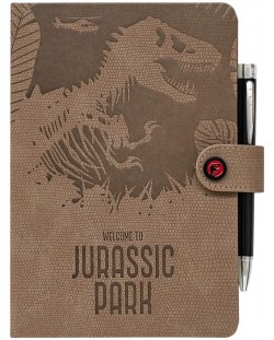 Set notebook cu stilou Erik Movies: Jurassic Park - Welcome to Jurassic Park, format A5