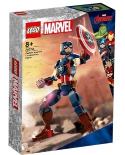 LEGO Marvel Super Heroes Builder - Figurină de clădire Captain America(76258)