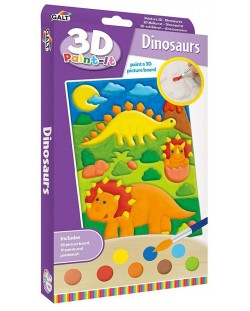 Set de colorat Galt - Imagine de colorat în relief, dinozauri