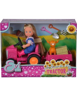 Set Simba Toys Evi Love - Evie cu un tractor