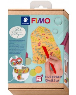 Set de lut Staedtler Fimo Soft - Slab Design, 4 х 25 g