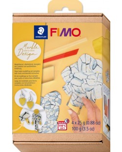 Set de lut Staedtler Fimo Soft - Marble Design, 4 х 25 g