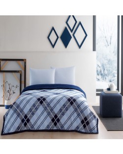 Set dormitor cu pătură TAC - Rialta, albastru
