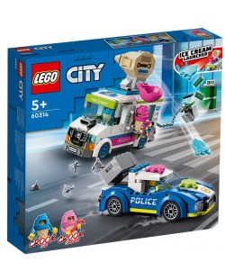 Constructor Lego City - Politia in urmarirea furgonetei cu inghetata(60314)
