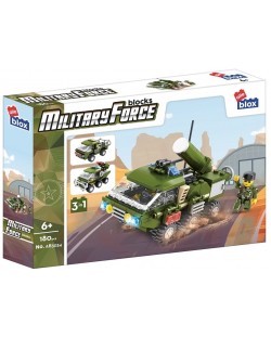 Constructor 3 în 1 Alleblox Military Force - Tanc militar, 180 piese