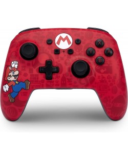 Controller PowerA - Enhanced Wireless, pentru Nintendo Switch, Here We Go Mario