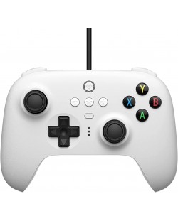 Controler 8BitDo - Ultimate Wired, pentru Nintendo Switch/PC, alb