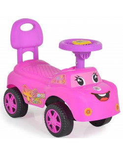Mașina de împins Moni Toys - Keep Riding, roz