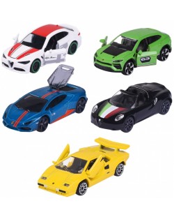 Set carucioare Majorette - Dream Cars Italy, 5 buc