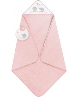 Interbaby set prosop și bavețică pentru bebeluși - Cachirulo Pink, 100 x 100 cm