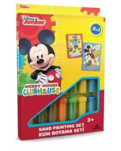 Set de colorat cu nisip Red Castle - Mickey si Donald, cu 2 imagini