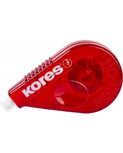 Bandă corectoare Kores - Roll On, 4,2 mm x 15 m, roșie