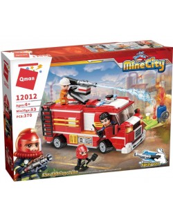 Set constructie Qman Mine City - Camion de pompieri