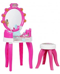 Klein Barbie - Set studio de înfrumusețare, scaun cu accesorii, cu sunete și lumini