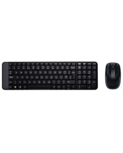 Set mouse si tastatura Logitech - MK220, wireless, negru