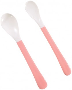 Set de lingurițe moi Lorelli - 2 bucăți, roz