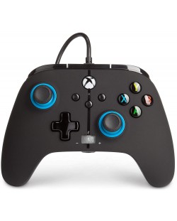 Controller PowerA - Enhanced, cablu, pentru Xbox One/Series X/S, Blue Hint